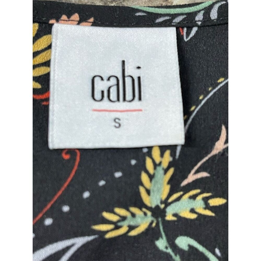 Cabi Women's Sleeveless Floral Blouse Size S Multicolor Tie neck Casual sku182 - Picture 7 of 12